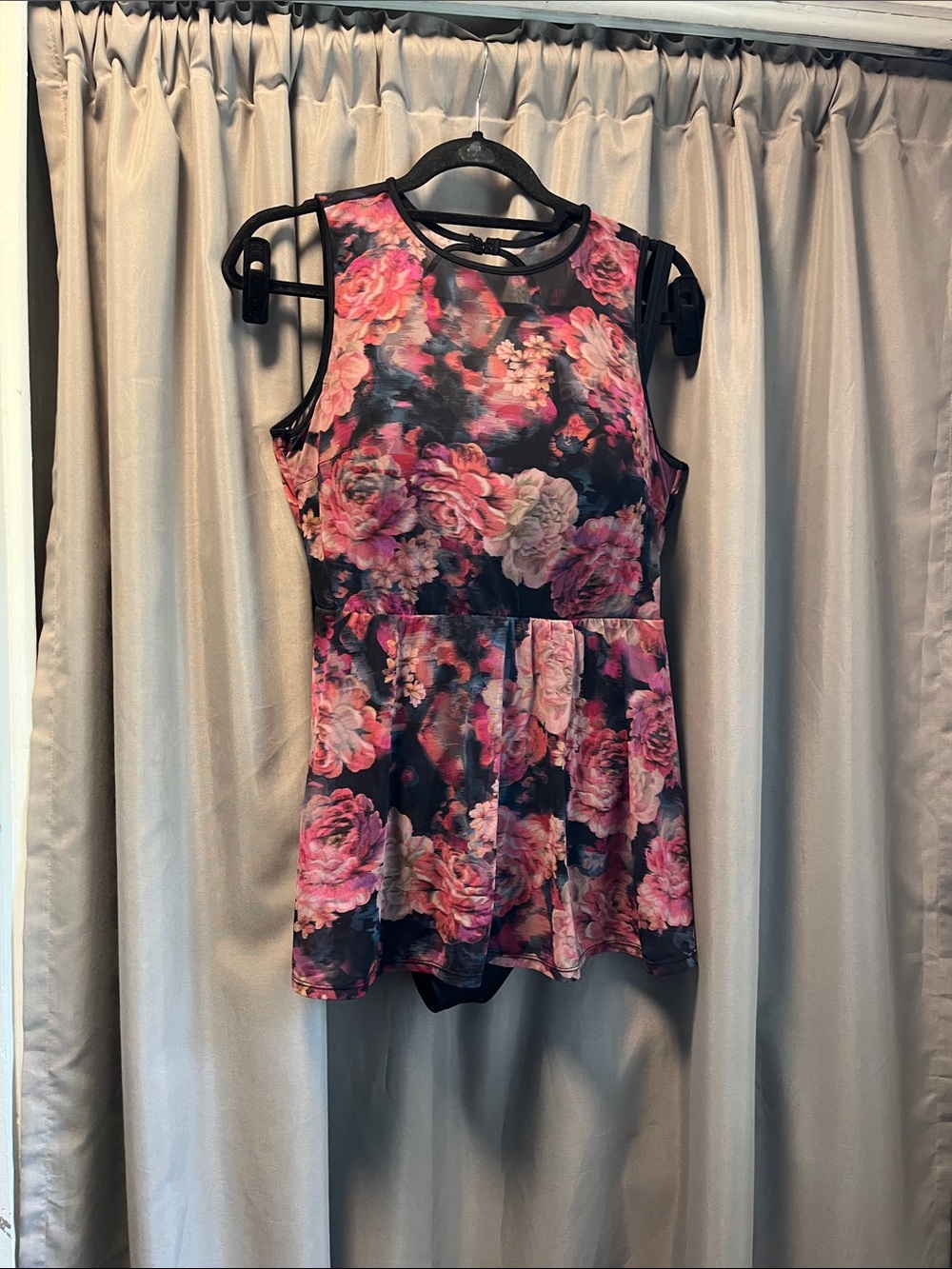 Floral Peplum one piece swimsuit